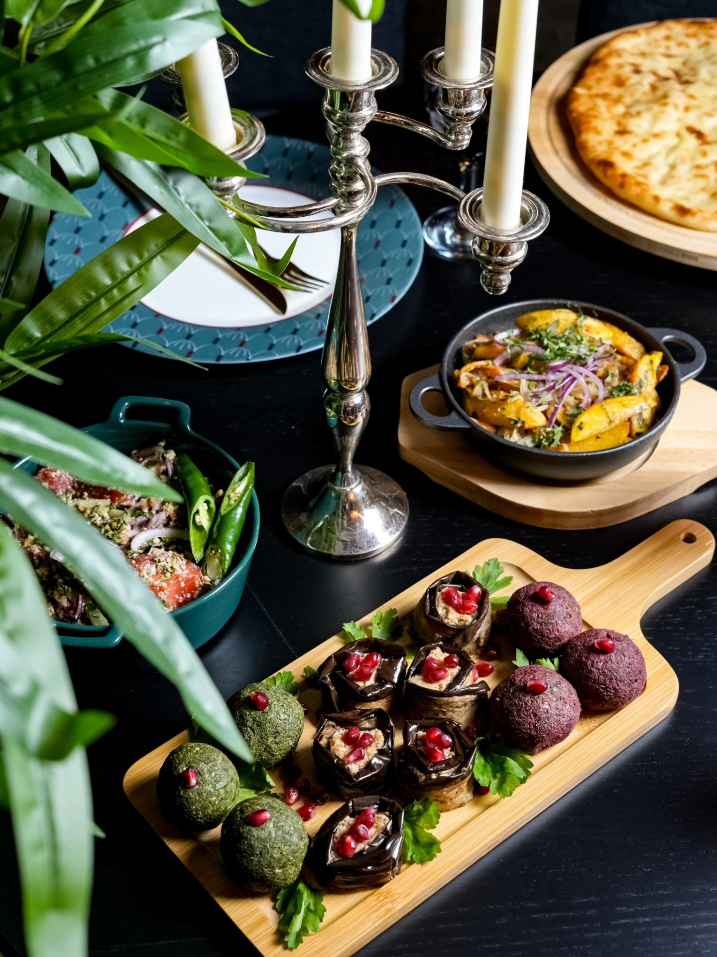 Beautifully plated Georgian cuisine